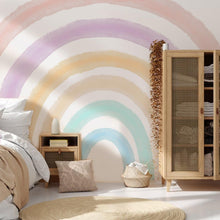 Load image into Gallery viewer, Extra Large Watercolour Fabric Rainbow Wall Sticker - Decor Home