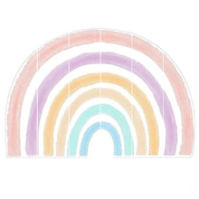 Load image into Gallery viewer, Extra Large Watercolour Fabric Rainbow Wall Sticker - Decor Home