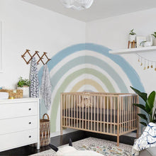 Load image into Gallery viewer, Large Blue Watercolour Rainbow Fabric Wall Sticker - Decor Home