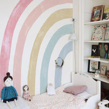 Load image into Gallery viewer, Extra Large Half Pink Rainbow Fabric Wall Stickers - Decor Home