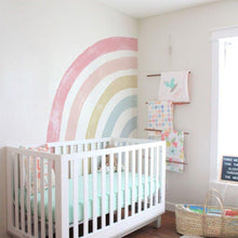 Load image into Gallery viewer, Extra Large Half Pink Rainbow Fabric Wall Stickers - Decor Home