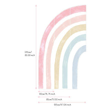 Load image into Gallery viewer, Extra Large Half Pink Rainbow Fabric Wall Stickers - Decor Home