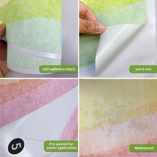 Load image into Gallery viewer, Watercolour Blue Extra Large Fabric Rainbow Wall Sticker - Decor Home