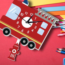 Load image into Gallery viewer, Fire Truck Kid's Room Wall Clock - Decor Home