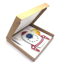 Load image into Gallery viewer, Flying Rocket Nursery Room Wall Clock - Decor Home
