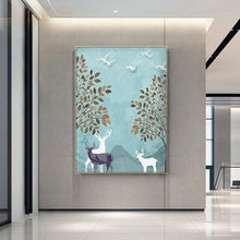 Load image into Gallery viewer, Deer In The Forest Wall Art Canvas Print (56x70cm) - Decor Home