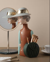 Load image into Gallery viewer, Dazzling Girl Vase Cum Storage Box Brown - Decor Home