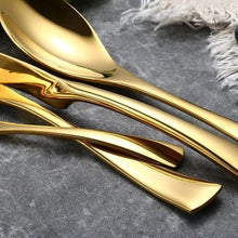 Load image into Gallery viewer, Gold Stainless Steel 16 Piece Cutlery Set - Decor Home
