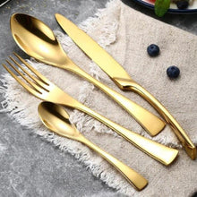 Load image into Gallery viewer, Gold Stainless Steel 16 Piece Cutlery Set - Decor Home