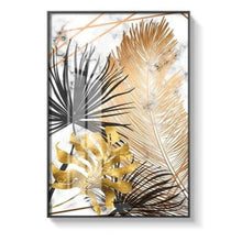 Load image into Gallery viewer, Golden Leaf Wall Art Canvas Prints - 3 Pcs Set (52x75cm) - Decor Home