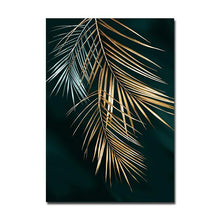 Load image into Gallery viewer, Golden Black Leaf Wall Art Prints (60x80cm) - Decor Home