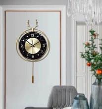 Load image into Gallery viewer, Deer Head Metal Luxury Wall Clock - Decor Home