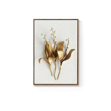 Load image into Gallery viewer, 3D Gold Flowers Wall Art Prints (50x70cm) - Decor Home