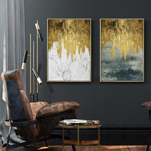 Load image into Gallery viewer, Gorgeous Golden Abstract Canvas Prints - Decor Home