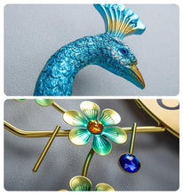 Load image into Gallery viewer, Beautiful Handmade Large Peacock Wall Clock - Decor Home
