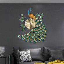 Load image into Gallery viewer, Beautiful Handmade Large Peacock Wall Clock - Decor Home