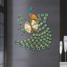 Load image into Gallery viewer, Beautiful Handmade Large Peacock Wall Clock - Decor Home