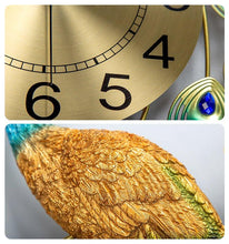 Load image into Gallery viewer, Beautiful Handmade Large Peacock Wall Clock - Decor Home