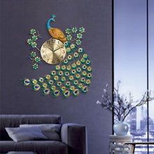 Load image into Gallery viewer, Beautiful Handmade Large Peacock Wall Clock - Decor Home