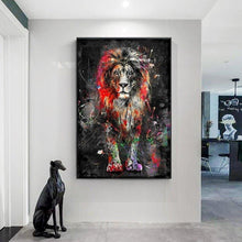 Load image into Gallery viewer, Graffiti Lion Framed Wall Art (70x100cm) - Decor Home