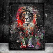 Load image into Gallery viewer, Graffiti Lion Framed Wall Art (70x100cm) - Decor Home