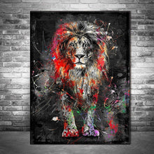 Load image into Gallery viewer, Graffiti Lion Framed Wall Art (70x100cm) - Decor Home
