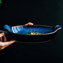 Load image into Gallery viewer, Boat Shaped Blue Bowls (2 Pcs Set) - Decor Home