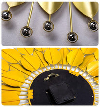 Load image into Gallery viewer, Unique Handmade Golden Leaf Large Wall Clock - Decor Home