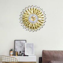 Load image into Gallery viewer, Unique Handmade Golden Leaf Large Wall Clock - Decor Home