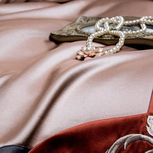 Load image into Gallery viewer, Deluxe Jacquard Silk Quilt Cover Set - 4 & 6 Pcs Set - Decor Home