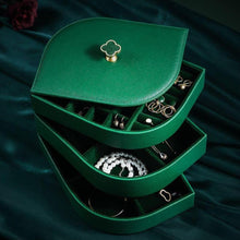 Load image into Gallery viewer, Elegant Green Leaf Shape Jewellery Box - Decor Home