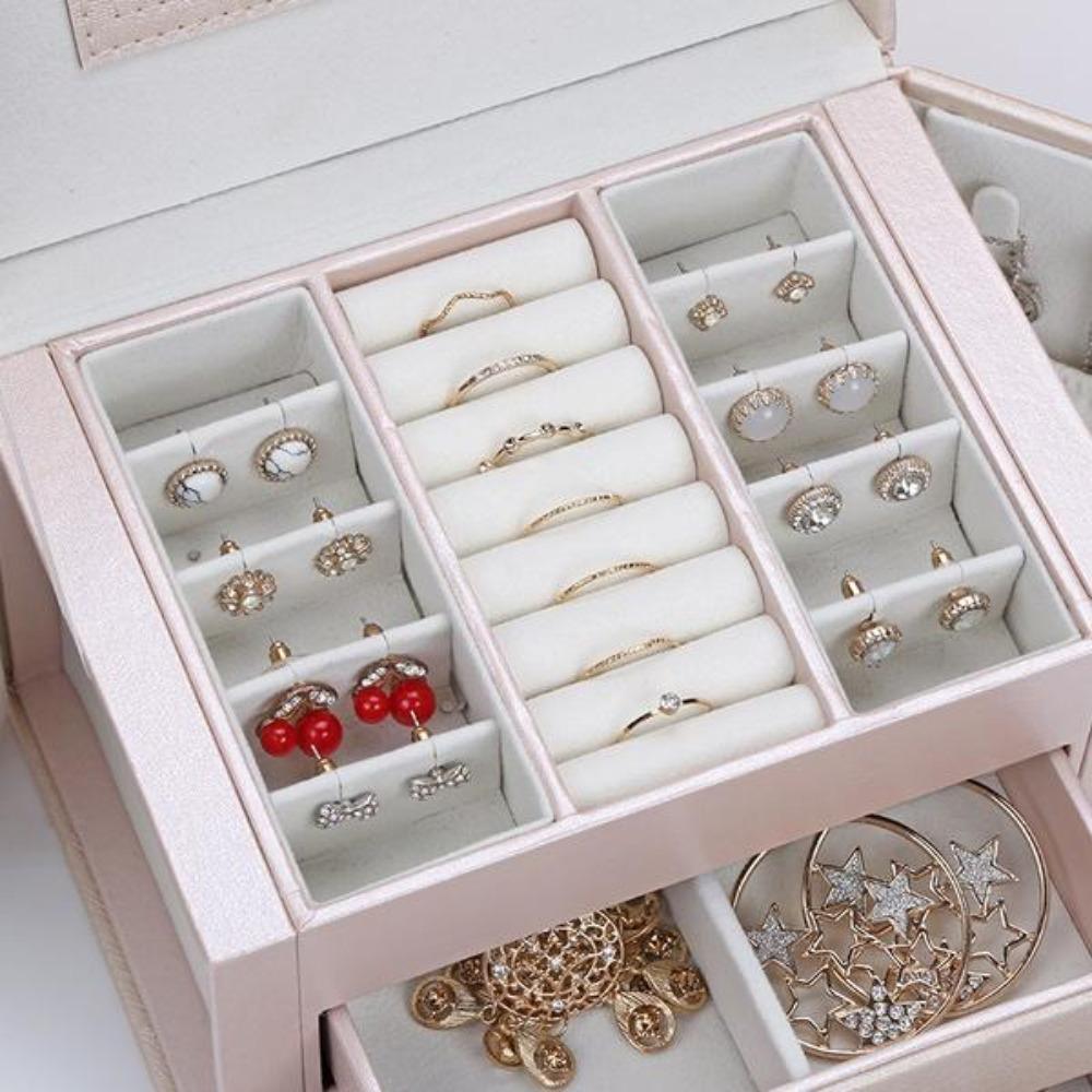 Jewellery Box with Mirror Lock Key Jewellery Box