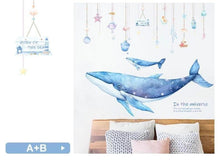 Load image into Gallery viewer, Watercolour Humpback Whale Wall Stickers - Decor Home