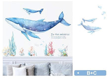 Load image into Gallery viewer, Watercolour Humpback Whale Wall Stickers - Decor Home