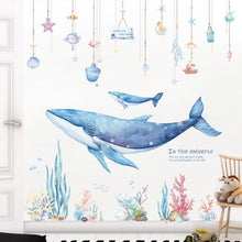 Load image into Gallery viewer, Watercolour Humpback Whale Wall Stickers - Decor Home
