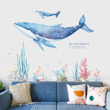 Load image into Gallery viewer, Watercolour Humpback Whale Wall Stickers - Decor Home