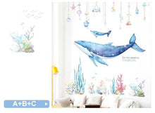 Load image into Gallery viewer, Watercolour Humpback Whale Wall Stickers - Decor Home
