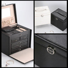 Load image into Gallery viewer, Large Jewellery Box With Lock - Black - Fansee Australia

