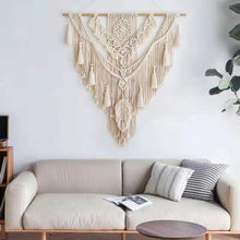Load image into Gallery viewer, Handmade Large Boho Chic Macrame Tassel Wall Hanging - Decor Home