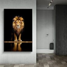 Load image into Gallery viewer, Lion in the Dark Canvas Print (70x100cm) - Decor Home