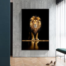 Load image into Gallery viewer, Lion in the Dark Canvas Print (70x100cm) - Decor Home