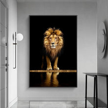 Load image into Gallery viewer, Lion in the Dark Canvas Print (70x100cm) - Decor Home