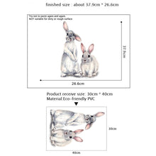 Load image into Gallery viewer, Two Bunny Rabbits Wall Stickers - Decor Home