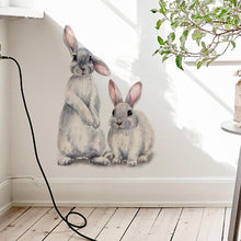 Load image into Gallery viewer, Two Bunny Rabbits Wall Stickers - Decor Home