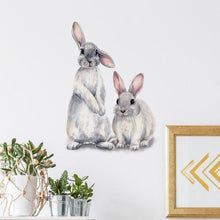 Load image into Gallery viewer, Two Bunny Rabbits Wall Stickers - Decor Home