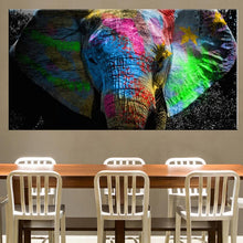 Load image into Gallery viewer, Colourful Elephant Wall Art Print (70x140cm) - Decor Home