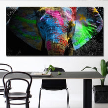 Load image into Gallery viewer, Colourful Elephant Wall Art Print (70x140cm) - Decor Home