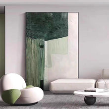 Load image into Gallery viewer, Beautiful Green Conceptual Abstract Ready To Hang Framed Painting - Decor Home