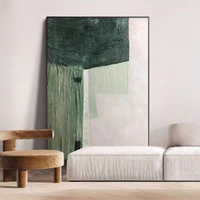 Load image into Gallery viewer, Beautiful Green Conceptual Abstract Ready To Hang Framed Painting - Decor Home