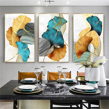 Load image into Gallery viewer, Leaf Abstract Art Wall Art Prints - Set of 3 (60x80cm) - Decor Home